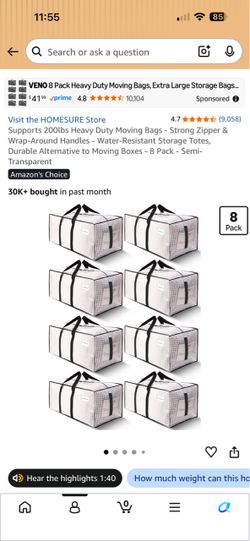 Heavy Duty Moving Bags 16 Pack Extra Large