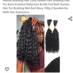 Bulk Human Hair For Braiding New 14" 100g 