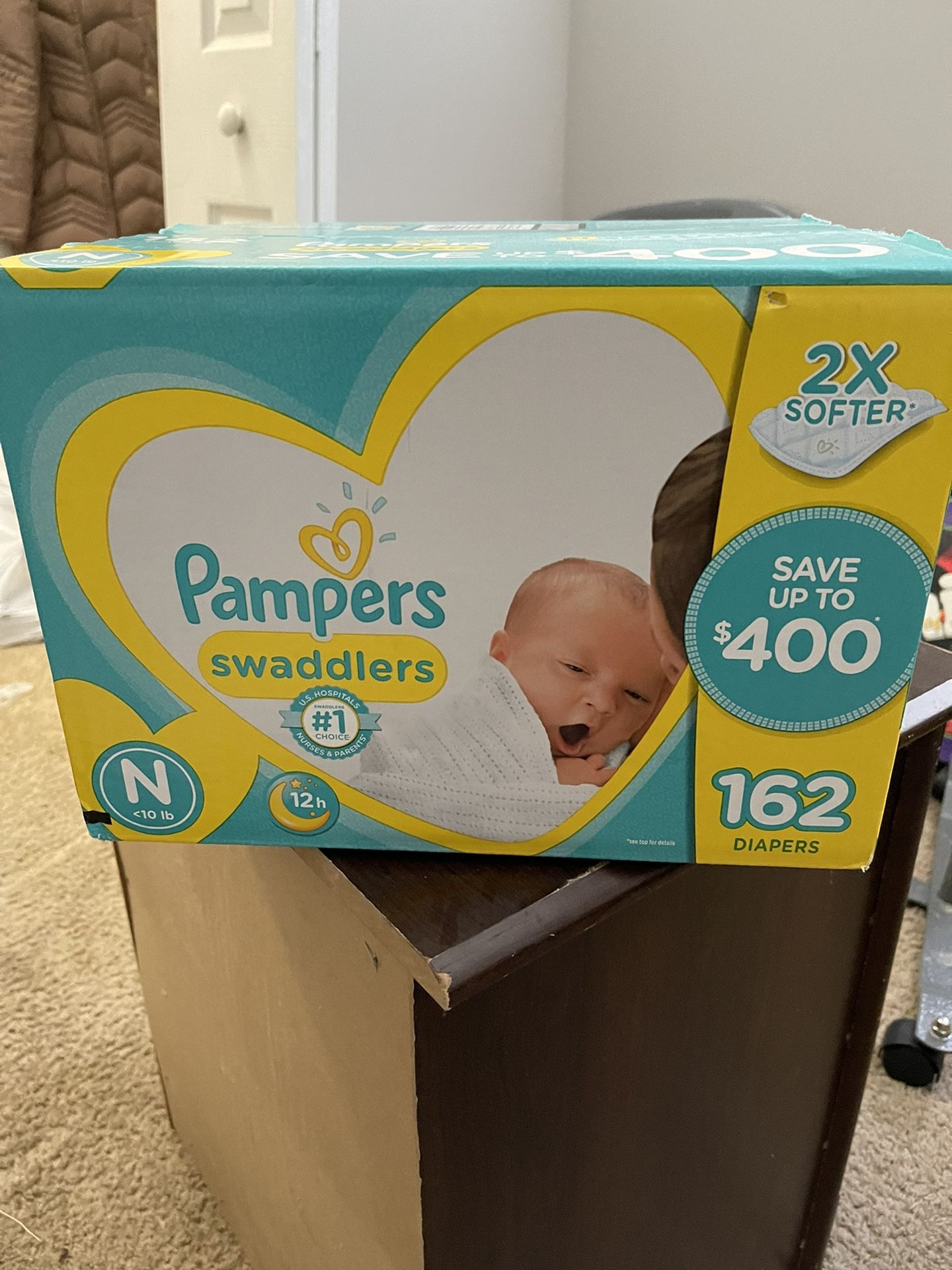 New box Pampers Size Newborn Unopened 