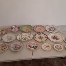 Vintage Hand Painted Plates