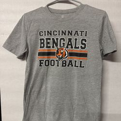 Cincinnati Bengals NFL Team Apparel Gray T-Shirt Youth’s Large Football Tee
