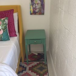 Green nightstands set of 2