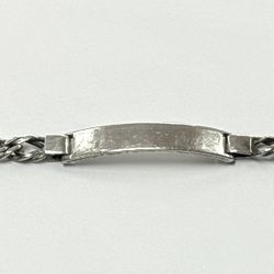Silver .925 ID name Plate Bracelet 7.5”