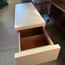 Custom-Built 2-Drawer Storage Cabinet – Cream Lacquer Finish