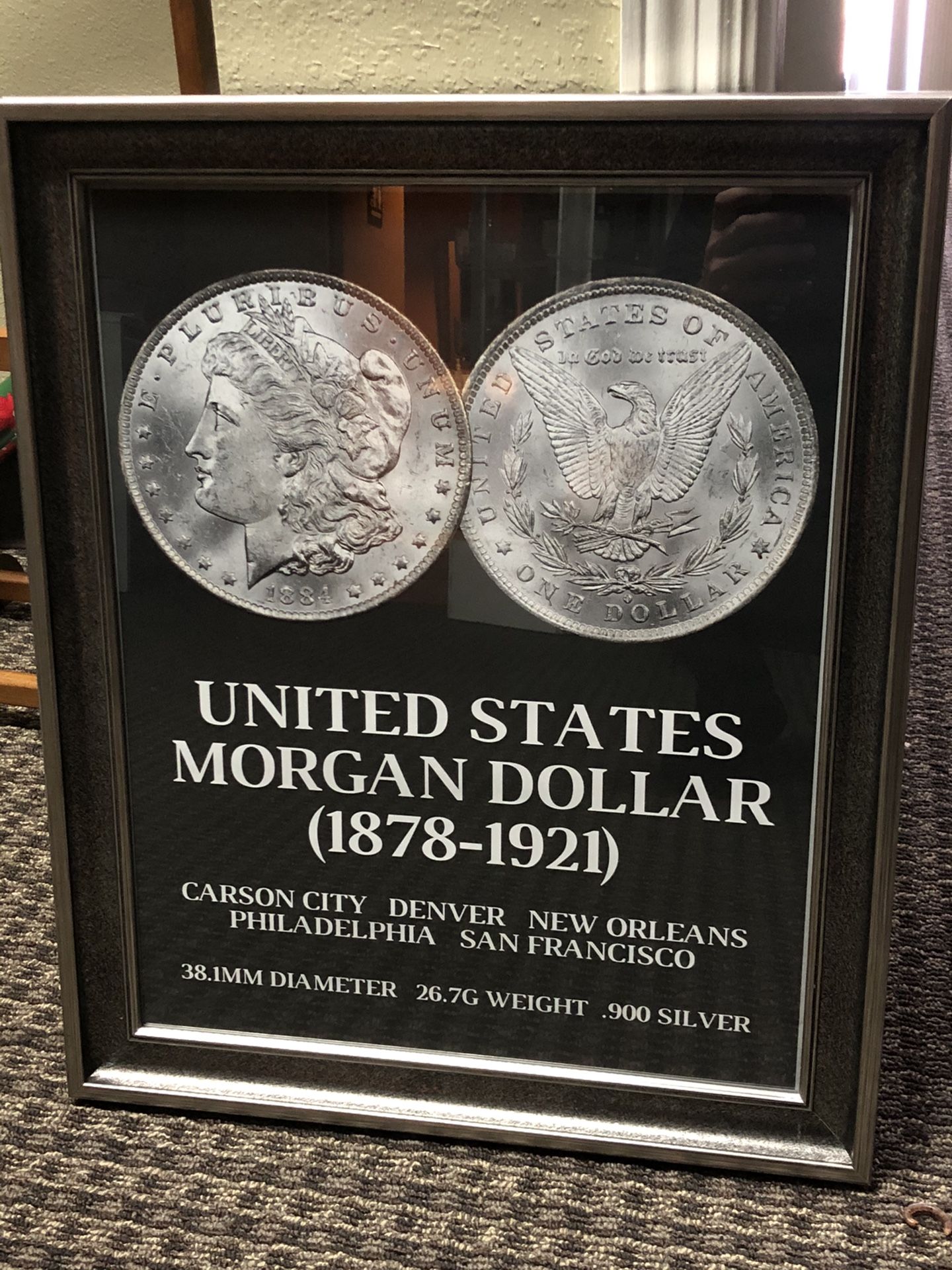 Morgan Dollar Framed