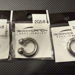 Surgical Steel Circular Barbell 2g 5/8  Three Pieces
