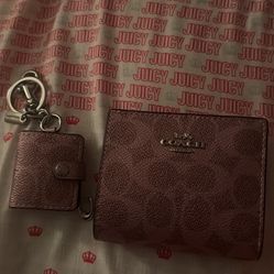 New Coach Snap Wallet Picture Frame Bag Charm