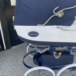 INGLESINA 2011 CLASSICA PRAM AND FRAME WITH DIAPER BAG IN VERNICE