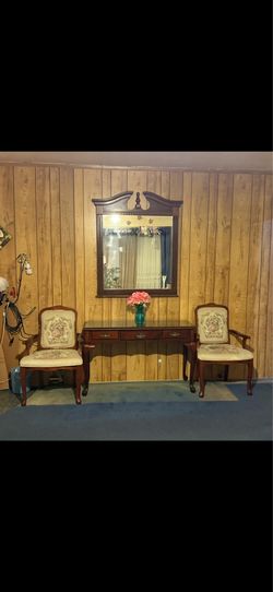 Beautiful Antique Chairs(2) and Mirror