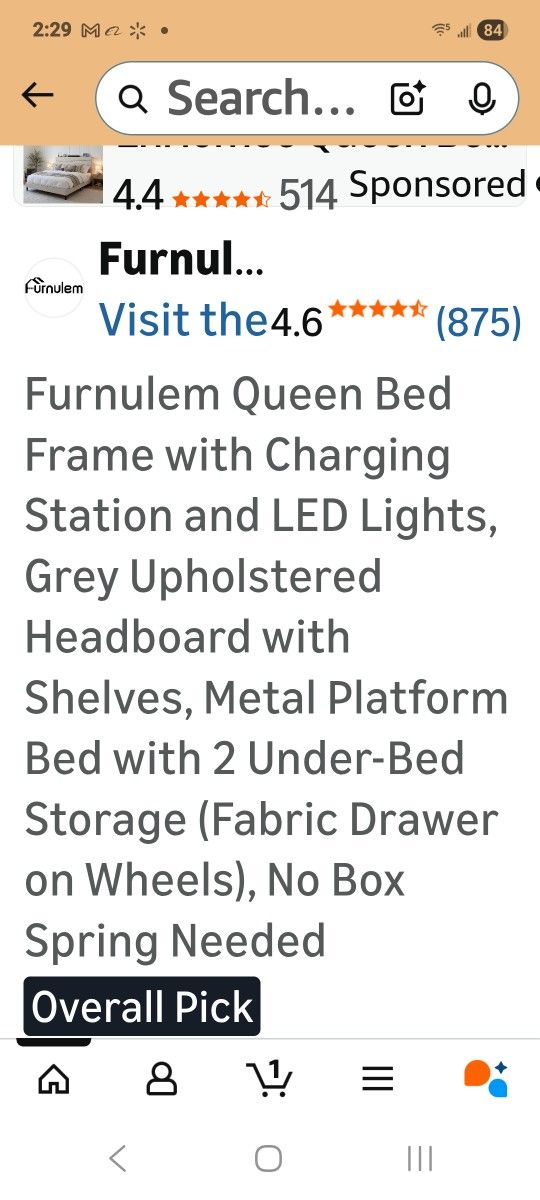Furnulem Queen Bed Frame