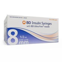BD Insulin Syringes With BD Ultra-Fine 8mm Needle (100 ct.)