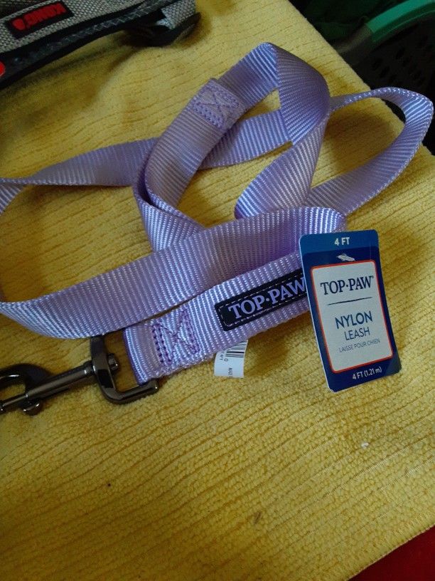 New Top Paw 4 Foot Purple Web Leash