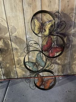 Multi Medal Butterfly Wall Decor