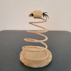 Cat Toy -Interactive Mouse-Shaped with Spring and Scratch Pad