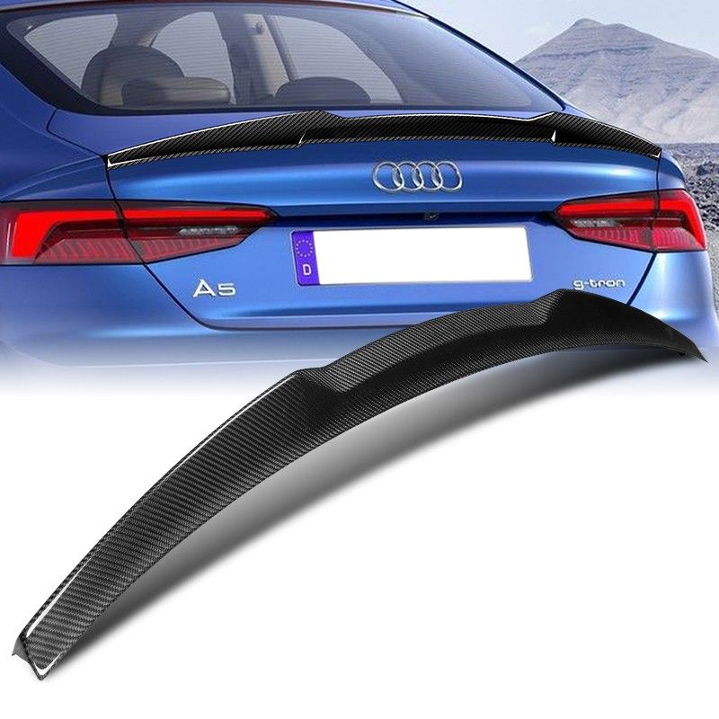 For 2018-2022 Audi A5 S5 RS5 Sportback V-Style Carbon Fiber Trunk Spoiler Wing -(2-SPC-6311-CF