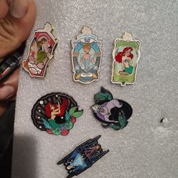 Lot Of 6 Disney Pins 