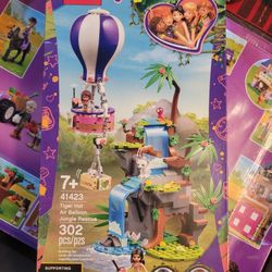 New In Box LEGO Friends Tiger Hot Air Balloon Jungle Rescue Emma 41423 Building Set