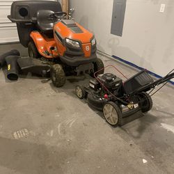 Husqvarna Riding Mover And Push Mover 