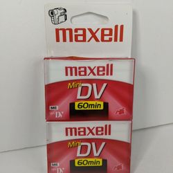 Maxell Mini DVM60SE 60 Minute Mini DV Blank Digital Video Cassette 2 Pack