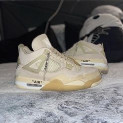 Jordan 4 Retro Off-White Sail Sneakers Men’s 12