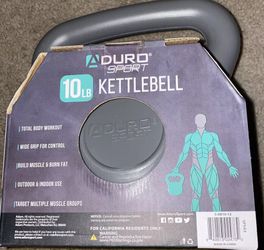 NEW ADURO SPORT 10 lb Kettlebell Kettle Bell Weight Single FREE FAST SHIPPING