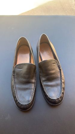 Black Leather Slip-On Loafers