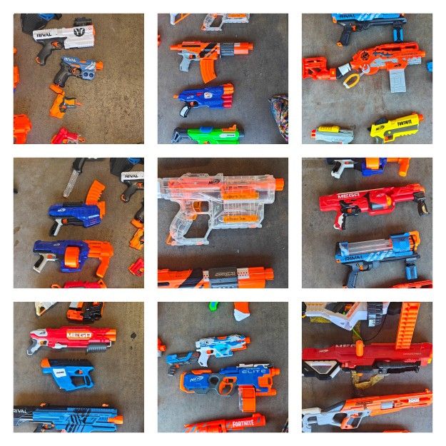 Nerf Gun Lot Plus Accessories