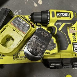 Ryobi ONE+ Lithium-Ion Cordless 1/2" Drill/Driver With Two 1.5 Ah PCL206K2