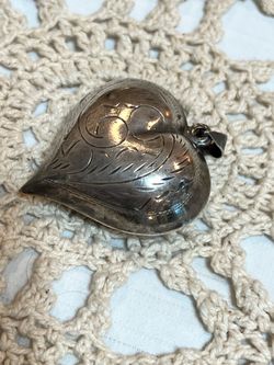 Vintage Sterling Puffy Heart
