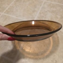 Anchor Hocking Fire King Amber Glass Pie Dish 