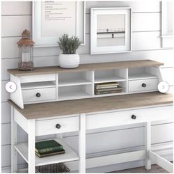 Wood Desk w/ Hutch