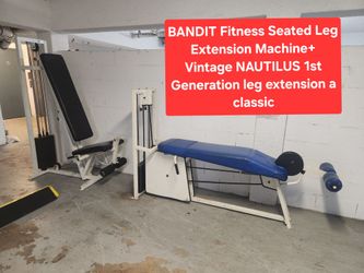 1.BANDIT Seated Leg Extension 

2. NAUTILUS 1st Generation leg extension a classic

Miami 33130

Vintage NAUTILUS 1st Generation leg extension machine