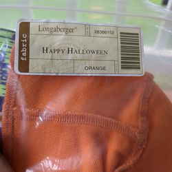 Happy Halloween Longaberger Orange Fabric Basket Liner