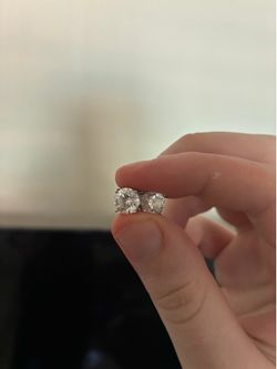 Moissanite diamond earrings