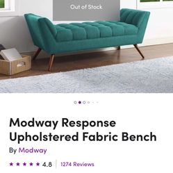 Navy Upholstered Bench