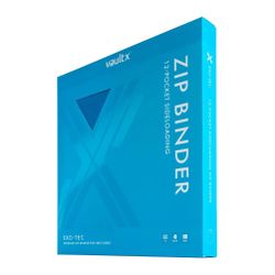 Vault X Neon Blue 12 Pocket Exo-Tec ZIP BINDER - Limited Edition (PRESALE)