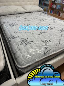 Black bamboo Queen mattress and Boxspring bed set Colchon y tambor