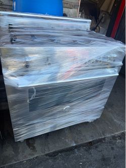 36” Bertazzony slide in gas range six burners stainless steel