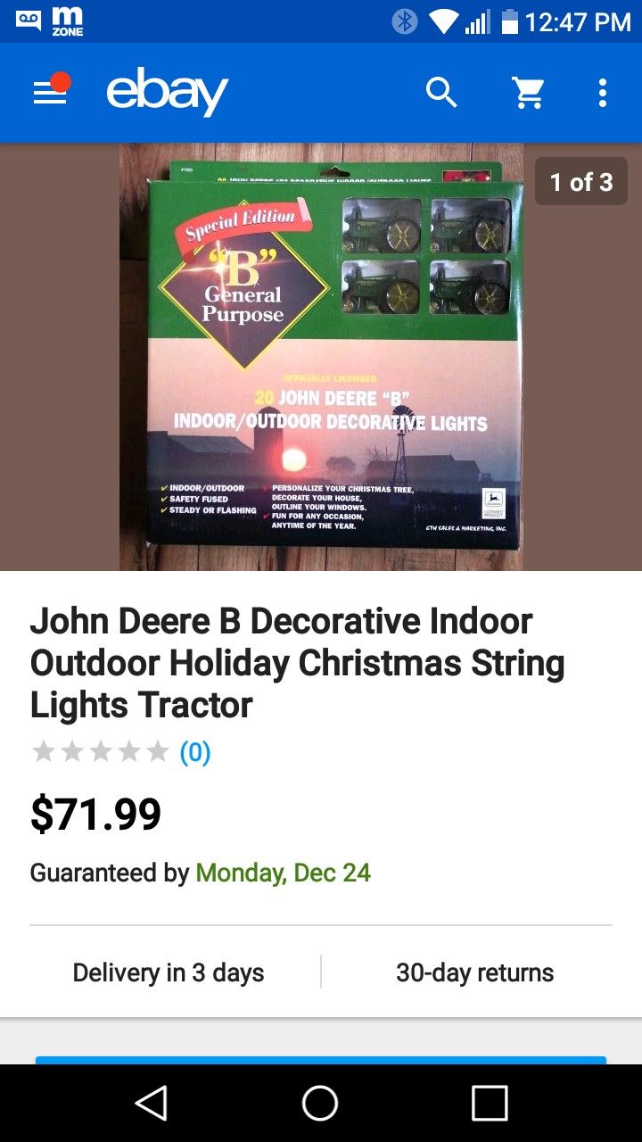 John Deere MODEL "A" tractor Christmas lights