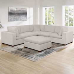 Thomasville Lowell 6-piece Modular Sectional, Light Gray