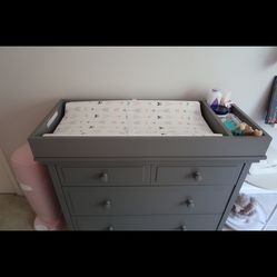 Grey Dresser With Changing Table