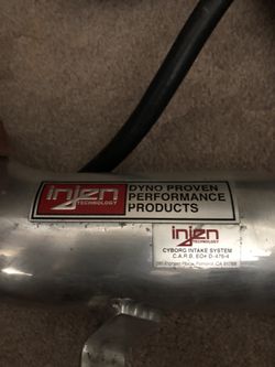 Injen intake tubes to unknown vehicle.