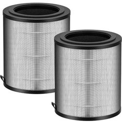 JF100 Replacement Filter Compatible with JF100 Air Purifier, 3-In-1 True HEPA and Activated Carbon Filters, 2 Pack