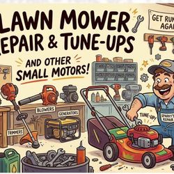 Small Engines, Lawn Mowers, Pressure washers tuned up