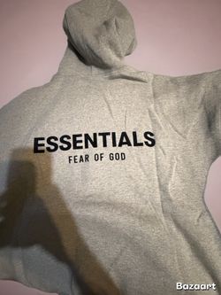 Essentials Fear of God Gray Fleece Pullover Hoodie Hooded Long Sleeve