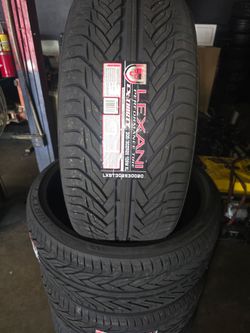 (4) 305 30 26 LEXANI TIRES $640 CARRY OUT ONLY