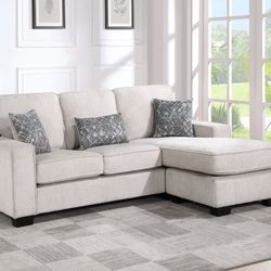 Sofa Chaise With Pillows $549