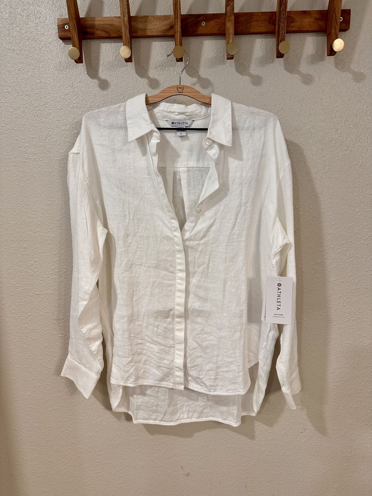 Athleta Playa Linen Button Up