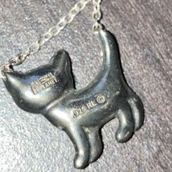 Sterling Silver Cat Pendant