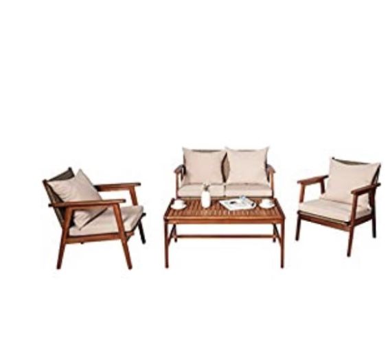 BEIGE 4 Piece Outdoor Set